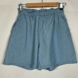 Uniqlo Kids Blue High Waist Shorts with Elastic Waistband